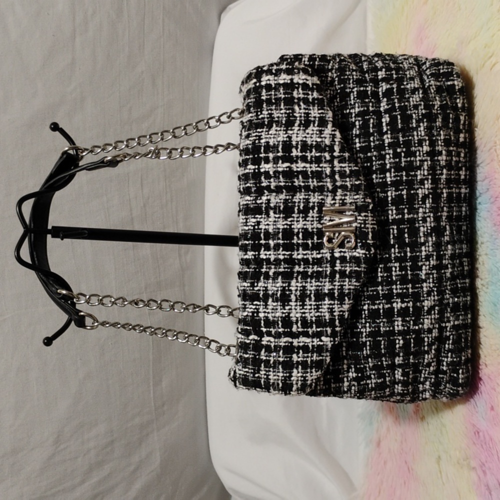(#1 SHELF) Steve Madden Bledger Tweed Shoulder Bag Hardly Used Condition